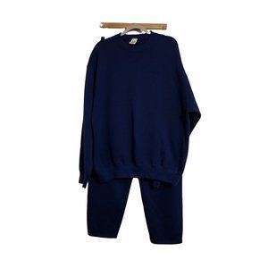 Munsingwear Vintage Sweatshirt and Sweatpants Set XL Blue USA World Class Comfor